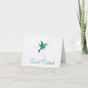 Thank You in Hebrew ~Todah Rabah ~ Hummingbird Card