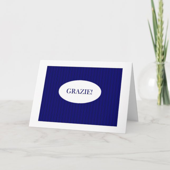 Thank You in Italian Card (Front)