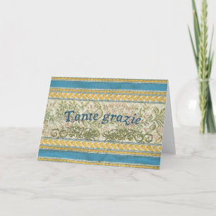 Thank You in Italian, Tante Grazie Card