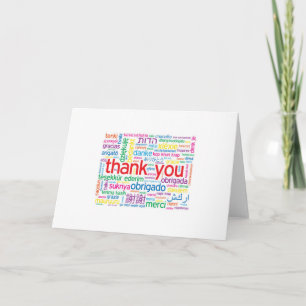 THANK YOU IN MANY LANGUAGES "THANK YOU" CARD