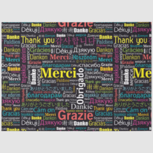 Thank You in Many Languages Tissue Paper