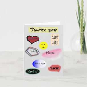 Thank you in multiple languages card
