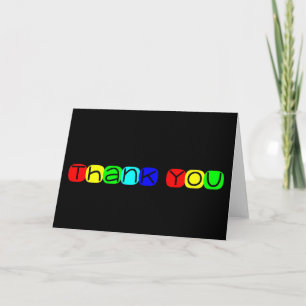 Thank You in Rainbow Text 434 Card