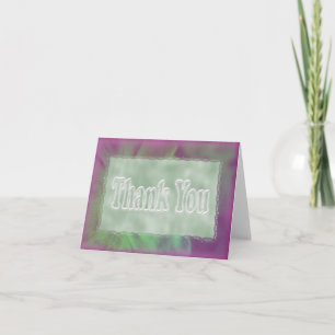 Thank You in ruffles & pastels-  blank inside Card