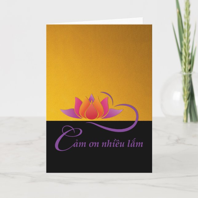 Thank You in Vietnamese Cam on nhieu lam Card (Front)