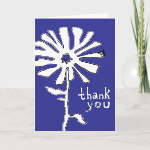 thank you : indie squiggles flower card