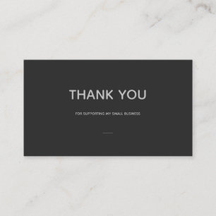 Thank You Insert Card with Faux Gold & Black
