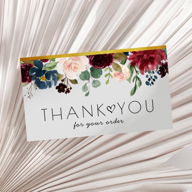 thank you insert floral business card (Creator Uploaded)