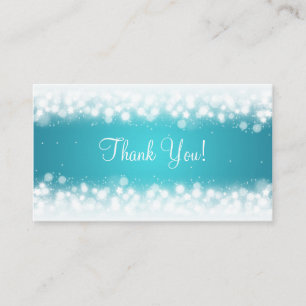 Thank You Insert Magic Sparkle Turquoise