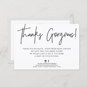 THANK YOU INSERT modern casual biro business black