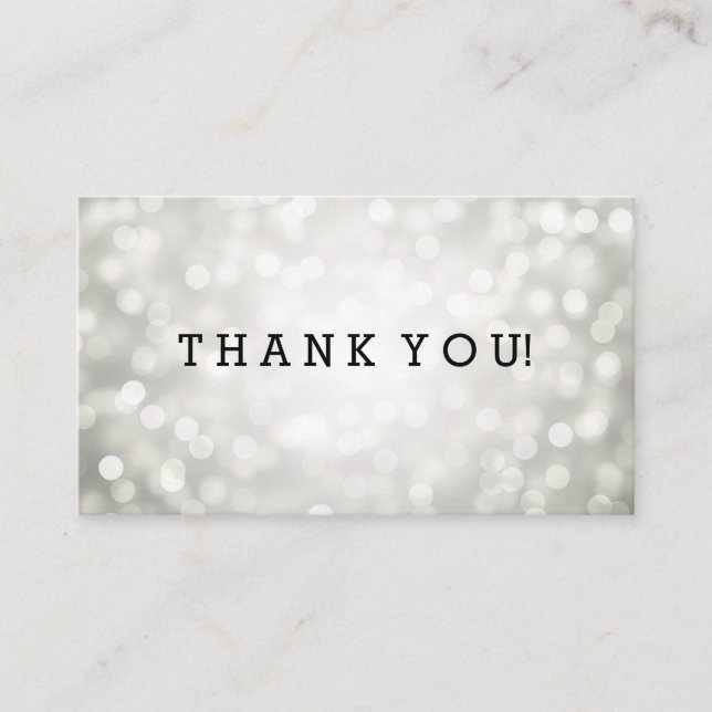 Thank You Insert Silver Glitter Lights (Front)