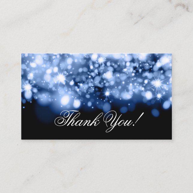 Thank You Insert Sparkling Lights Sapphire Blue (Front)