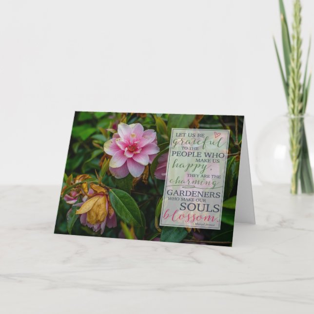 Thank You | Irish Rose | Proust Quotation Card (Front)