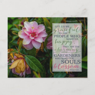 Thank You Irish Rose Proust Quotation Postcard