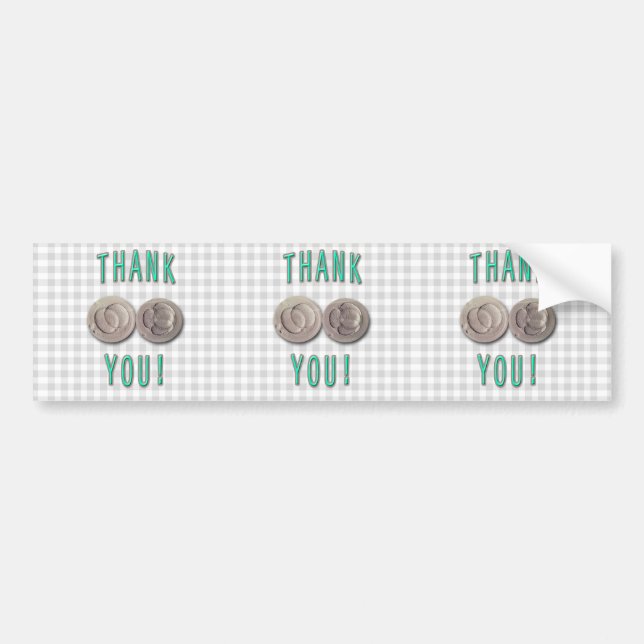 thank you ivf invitro fertilisation embryos bumper sticker (Front)