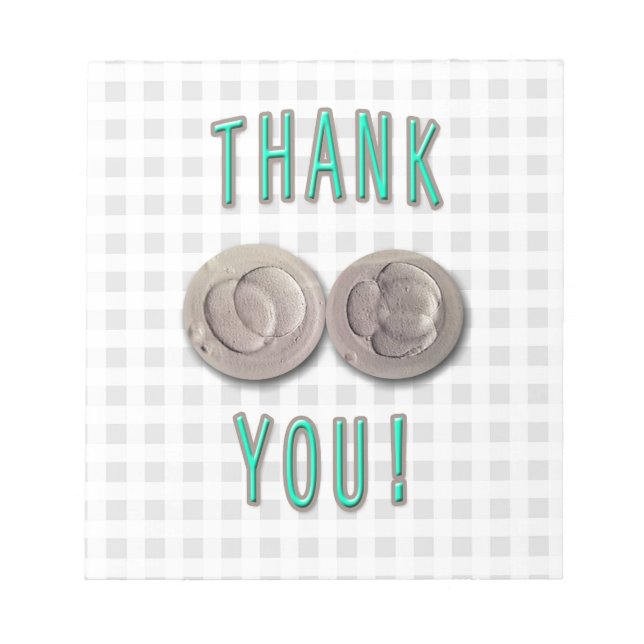 thank you ivf invitro fertilisation embryos notepad (Front)