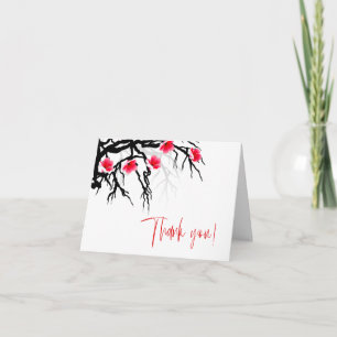 Thank You   Japanese Blossom Branch Floral Card