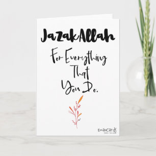 Thank You - JazakAllah Simple Card