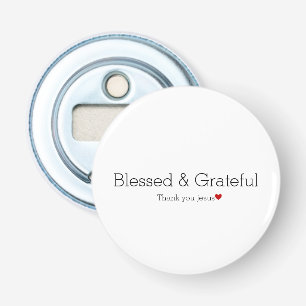 Thank You Jesus   Blessed & Grateful   Faith Heart Bottle Opener