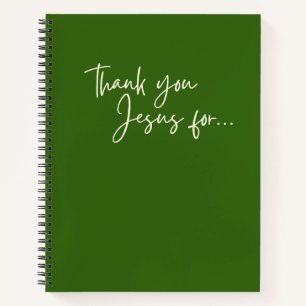 thank you Jesus for... gratitude journal notebook