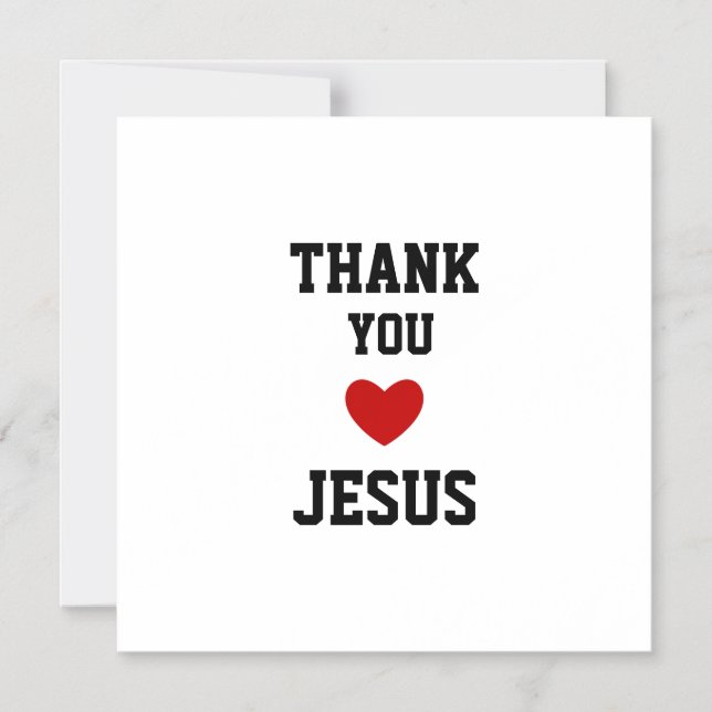 Thank You Jesus | Modern Christian Faith Heart Magnetic Invitation (Front)