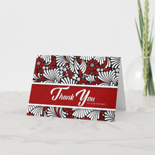 Thank You Job Well Done - Red White and Black Card