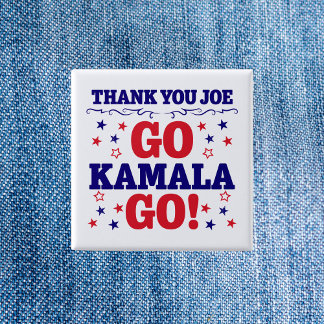 Thank You Joe | Go Kamala Go! 15 Cm Square Badge