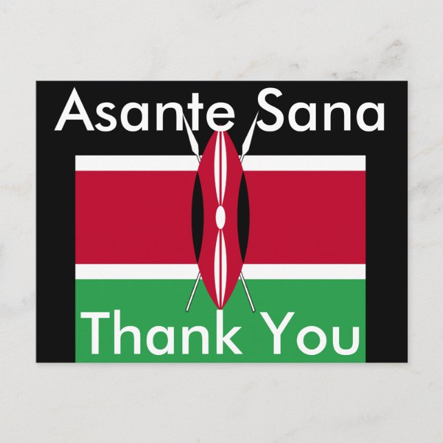 Thank You Kenya Postcard (Front)