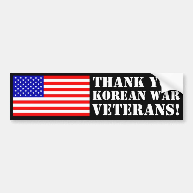 Thank You Korean War Veterans! Bumper Sticker (Front)