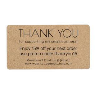 Thank You Kraft Paper Style Business Package