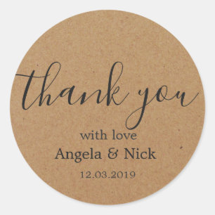 Thank you Kraft With Love Sticker