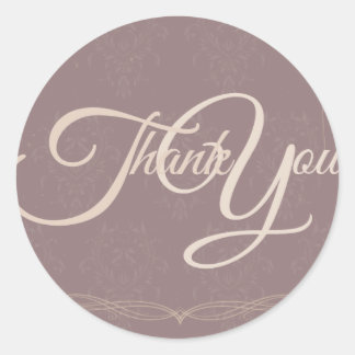 Thank You Label Seal - Wedding Purple