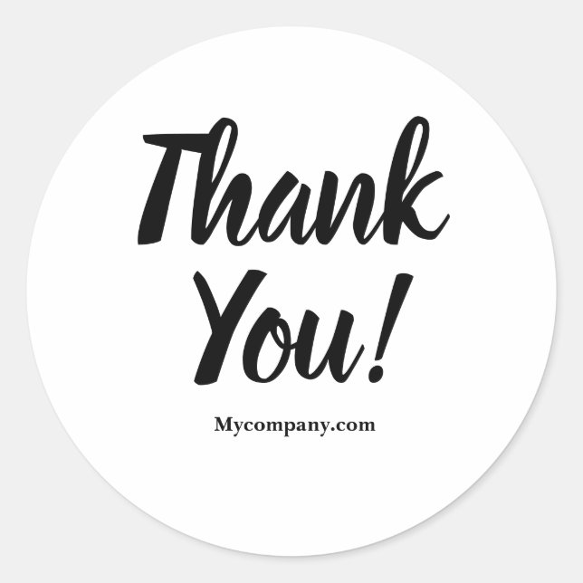 Thank You Labels - Say Thanks with a Sticker (Front)
