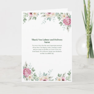 Thank You Labour and Delivery Nurse Card