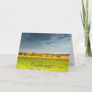 Thank you Landscape Meadow Crop Fields Scripture Card