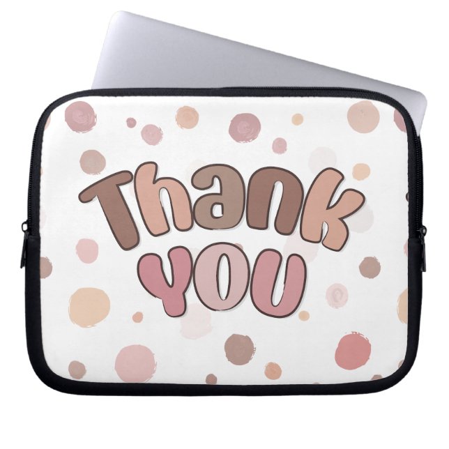 Thank you  laptop sleeve (Front)