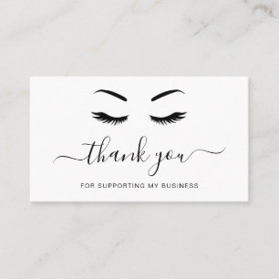 Thank You Lashes Minimalist Black and White Insert