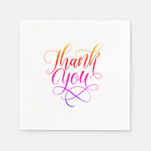 Thank You Lettering Napkin