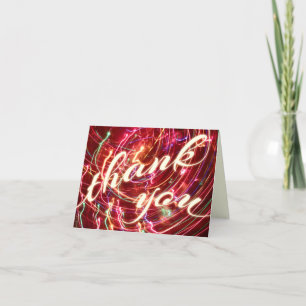 thank you light party postcard