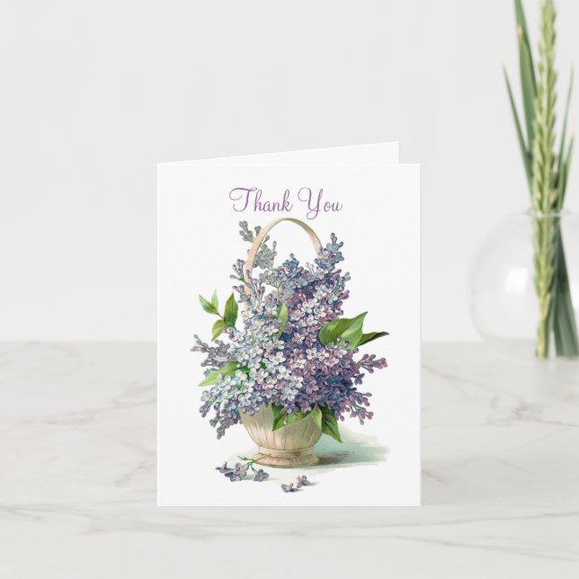 Thank you Lilac Blossoms Basket (Front)
