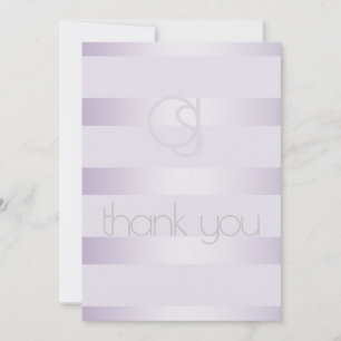 Thank you - Lilac Shimmer Stripes Monogram