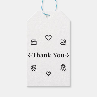 Thank You Line Art Classic Gift Tags