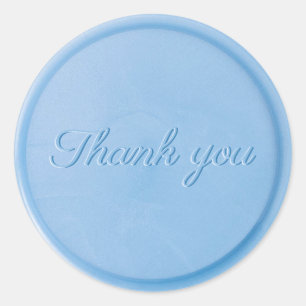 Thank you Linen Blue Wax Seal Sticker