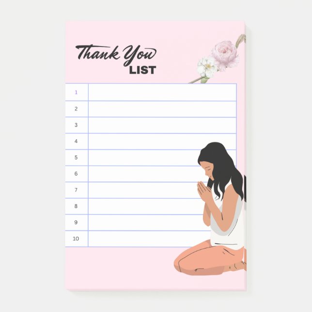 THANK YOU LIST POST-IT NOTES (Front)