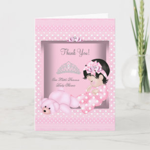Thank You Little Princess Baby Shower Girl Pink Card