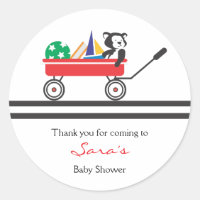 Thank you |  Little Red Wagon Baby Shower Sticker