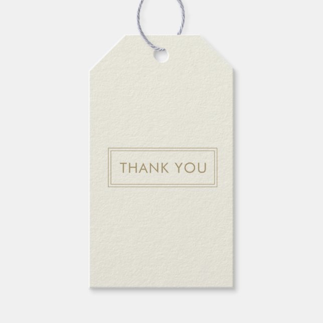 Thank You Logo Elegant Modern Hang Tag (Front)