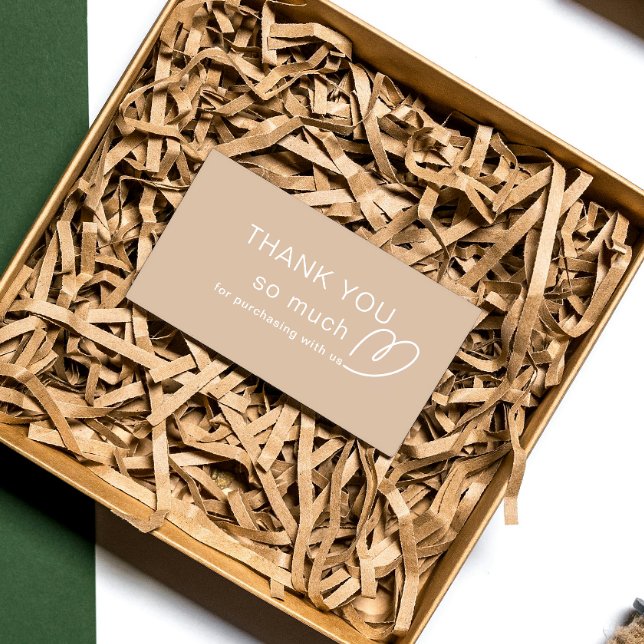 Thank you Logo Loyalty Modern beige Store QR Code  Discount Card (standard Thank you Logo Loyalty Modern beige Store QR Code Discount Card.png)