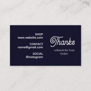 Thank You Logo   Modern Navy Business Design Card