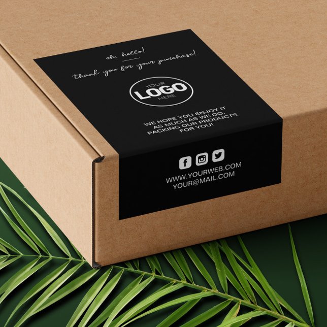 Thank You Logo Packaging Trendy Shipping Sticker (Creator Uploaded)